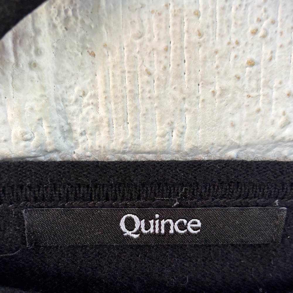 Quince Elegant Black Poncho Sweater - Picture 4 of 5